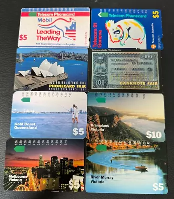 AUSTRALIA Phonecards - 8 X Sample And Collectors/Club Cards • £14.99