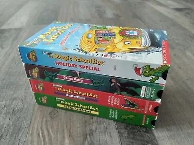 Vintage The Magic School Bus VHS Lot Of 4 Scholastic Media Cartoon Bundle 90s • $15