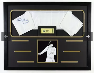 Elvis Presley Concert Worn Scarf Framed With Replica Ticket And Autograph COA • $4500