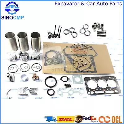 D950 Engine Overhaul Rebuild Kit & Valves For Kubota B7200 B8200 F2100 KH41 KH61 • $615.89