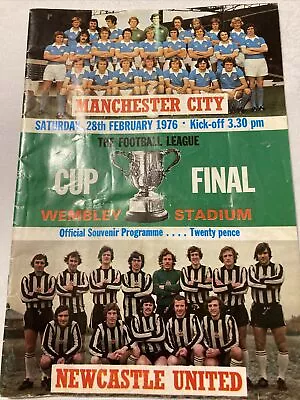 Man City V Newcastle 1976 League Cup Final Programme. • £1.99