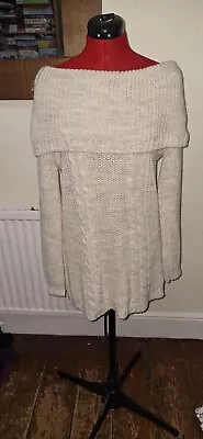 Ladies Quiz M/L Beige Off The Shoulder Jumper • £0.99