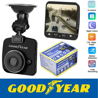 Goodyear Mini HD Dash Cam Car DVR Camera Video Recorder Motion Detection Sensor • £24.99