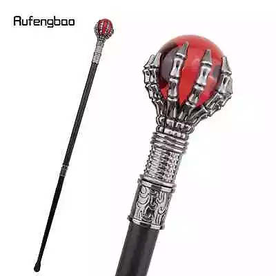 Red Glass Ball Steampunk Walking Cane Fashion Decorative Walking Stick 93cm • $42