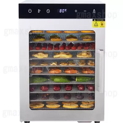 10 Trays Food Dehydrators Jerky Dehydrator Fruit Dryer Stainless Steel 2024 • $189.99