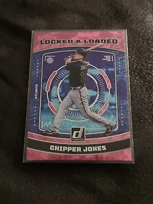 2023 Donruss Chipper Jones Locked & Loaded Pink Fireworks Parallel Insert Card • $1.99