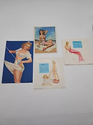 Three 1940s Pinup Lithos & One Print Vargas • $5