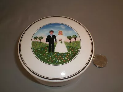 Villeroy And Boch Medium Candy Keepsake Trinket Box Naif Wedding Bride Groom  • $14.99