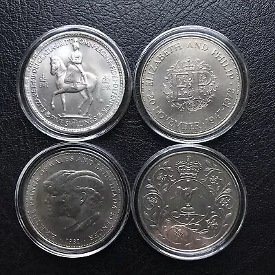 £8.88 • Buy UK British 1953 1972 1977 1981 Cu-Ni 4 Commemorative Crown Coin Collection Set 