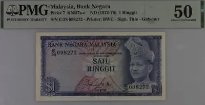 Malaysia RM 1 Renggit Bank Nigara KNB 7a-c. PMG 64 Pick #p 7 1972-76 PMG 50 • $39.95