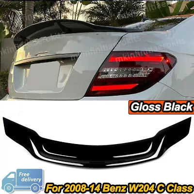 For 2008-2014 Mercedes Benz W204 C-class C63 Rear Trunk Spoiler Wing Gloss Black • $67.98