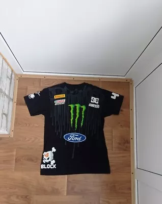 Ken Block 43 Ford Mens DC Monster T-Shirt Black Green Drip Logo Tee Size M • $65