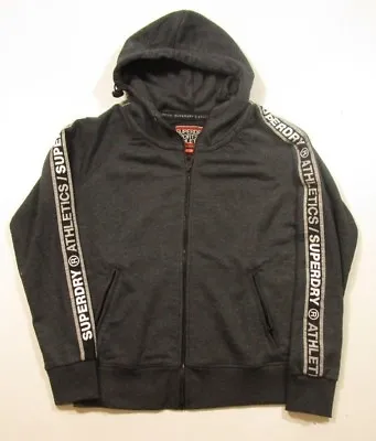 Superdry Men's Black Twist Stadium Logo Striped Full Zip Hoodie • $27.50