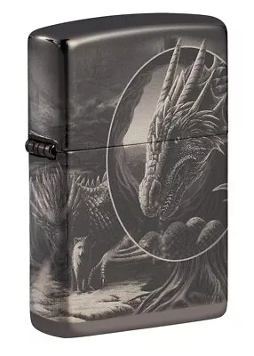 Zippo Windproof Lighter LISA PARKER MYTHICAL BEASTS Black Ice BNIB FAST POST • £59.40