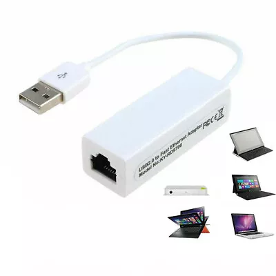 $8.80 • Buy USB 2.0 To Ethernet RJ45 Internet LAN 10/100Mbps Network Converter Adapter Cable