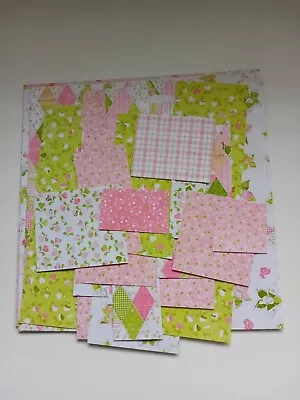 Lili Of The Valley Scrapbook Paper Pieces Pink/Lime Green -25 Pieces • £1.80