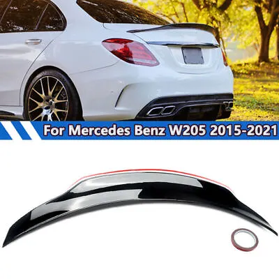 Fits 2015-2021 BENZ C-Class W205 C63 Rear Trunk Spoiler PSM Style Gloss Black • $75.99