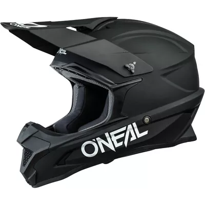 Oneal 2021 Series 1 Solid Black MX Motocross Helmet M • $139.95