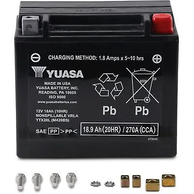 Yuasa AGM Maintenance-Free VRLA Battery For PWC YTX20L YUAM420BS • $110.53