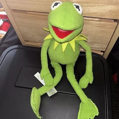 Disney Store Authentic Stamped Muppets Kermit The Frog Plush 17  Green Toy • $15