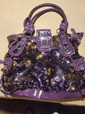 GORGEOUS Bling Sequin Handbag Purse Purple NWOT • $75