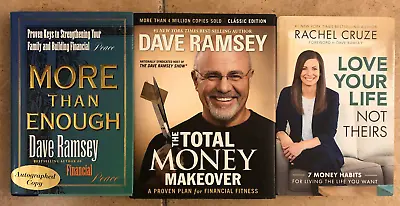 2 SIGNED Dave Ramsey Books +1 Rachel Cruze Book ~ More Than Enough - Total Money • $32.99