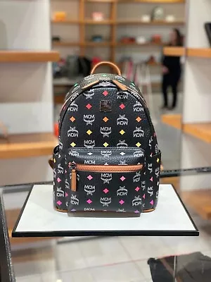 MCM Stark Spektrum Visetos Coated Canvas Backpack Spektrum Black $960+ Tax • $759.05