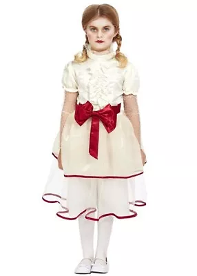 Childrens Halloween Porcelain Doll Sacry Horror Kids Creepy Fancy Dress Costume • £29.99