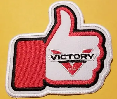 Thumbs Up For Victory Motorcycles Worldwide Shipping Embroidered Patch * • $7.60