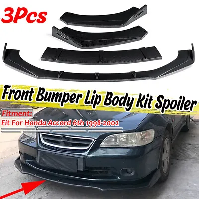 Carbon Fiber Front Bumper Lip Splitters Spoiler Diffuser For HONDA Civic Type R. • $41.93