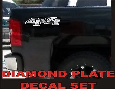 $12.99 • Buy 4x4 Truck Decals Diamond Plate (Set) For Chevrolet Silverado CHEVY 4WD