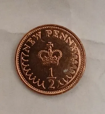 Half 1/2 Penny Coin 1974- Queen Elizabeth II-British - Birthday Anniversary Gift • £1.99