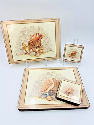 Pimpernel Set Of 6 Placemats & 6 Coasters Maria Ryan Seashell Themed Vintage • $48.60