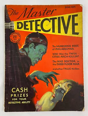 The Master Detective Magazine January 1930 Vintage True Crime Stories Pulp • $48