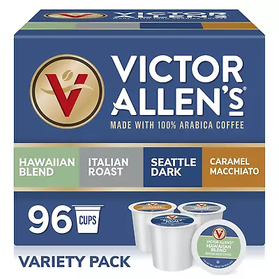 Variety Pack (Kona Blend Italian Roast Seattle Dark Caramel Macchiato) 96 Co • $54.47