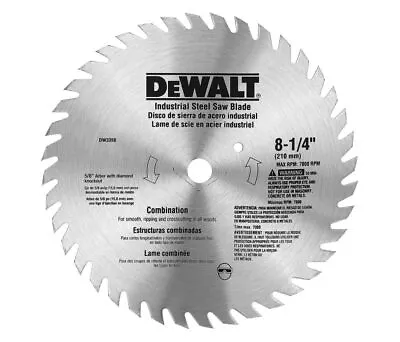 DEWALT DW3350 8-1/4-Inch 40 Tooth ATB Combination Saw Blade • $12.34