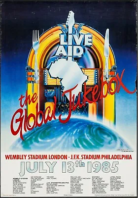 $22.66 • Buy Home Wall Art Print - Vintage Concert Gig Poster - LIVE AID - A4,A3,A2,A1