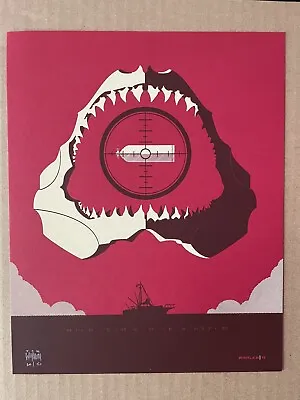 Tom Whalen JAWS Smile You Son Of A Bitch Print RARE X/50 Movie Poster Handbill • $99.99