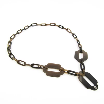 $568 • Buy Hermes Attrage Buffalo Horn Women's Pendant Necklace (Beige,Dark Brown, BF557557