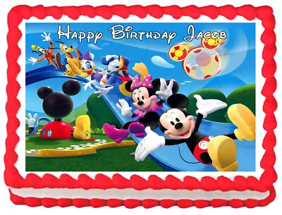 MICKEY MOUSE Edible Cake Topper Party Image Decoration • $13.50