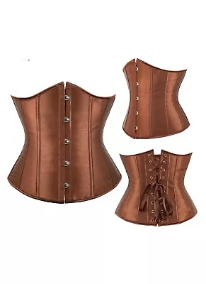  Gothic Underbust Corset Waist Cincher Lace-Up Bustier - Heavy Duty  • £9.99