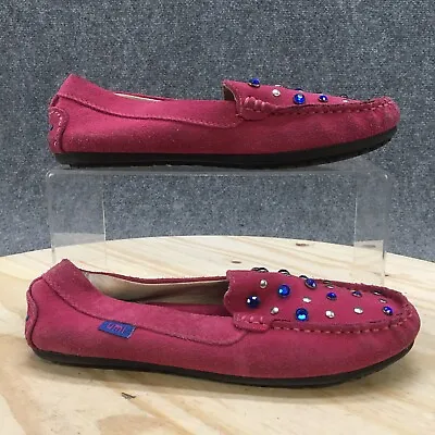 Umi Shoes Youth Girls 18 Womens 5 Morie G Moccasin Casual  Pink Leather  Moc Toe • £2.43