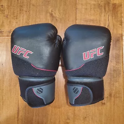 UFC Zuffa Boxing Gloves MMA Striking Training Workout Sparring 12oz Black Red • $14.95