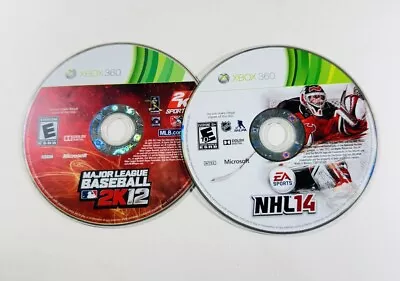 Xbox 360 Lot Major League Baseball 2k12 And NHL 14 Discs Only ML256 • $7.56