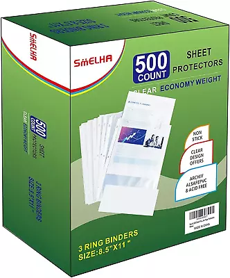 Sheet Protectors 500 PagePage Protector 8.5  X 11  ，Upgraded Clear Plastic Page • $40.62