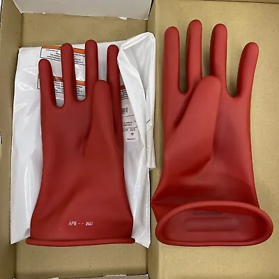 ANSELL MARIGOLD Red Rubber Insulating Gloves 118387 Sz 10  Grainger 24TN43 • $25