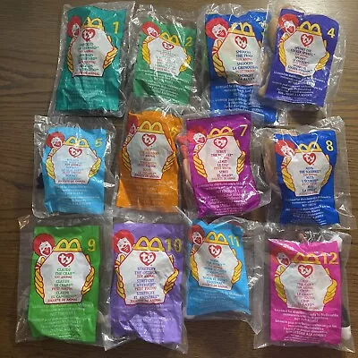 1999 Ty McDonald's Teenie Beanie Babies New Sealed In Bag - Complete Set Of 12 • $9.99