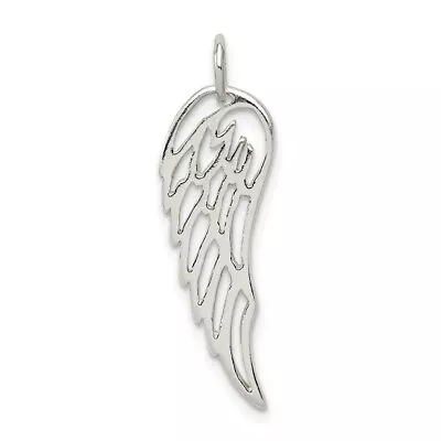 Sterling Silver 925 Polished Angel Wing Charm Pendant • $11.60