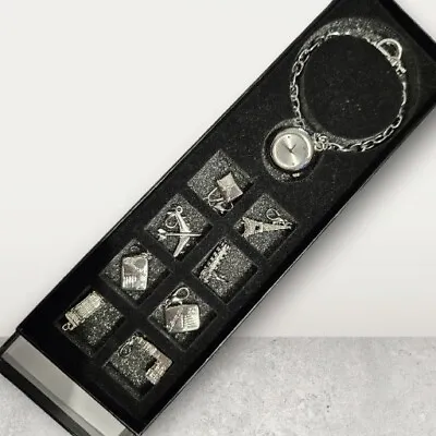 New Travel Charm Bracelet Quartz Watch T-Bar Clip On Charms Includes Gift Box • £9.49