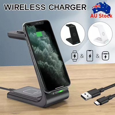 $9.99 • Buy  Qi Wireless Charger Fast Charging Stand Dock Fr IPhone 8 11 12 13 14 Pro Max